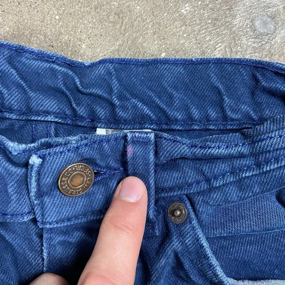 Vintage 90s Levi's 560 Jeans Youth Size 27x30 Blue Denim Orange Tab Comfort Fit